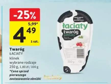 Twaróg klinek Łaciaty półtłusty