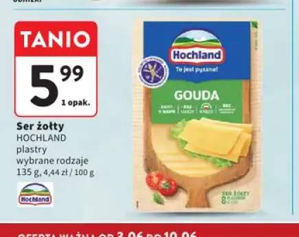 Ser żółty plastry Hochland Gouda