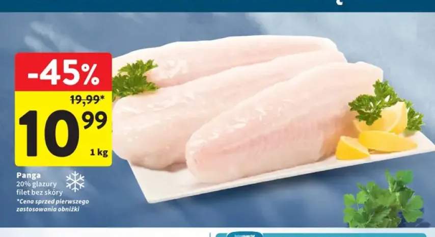 Panga 20% glazury filet bez skóry
