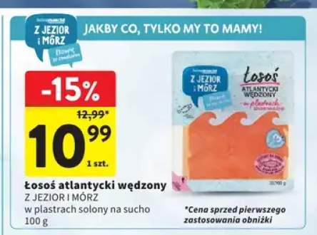 Łosoś atlantycki wędzony Z JEZIOR I MÓRZ w plastrach solony na sucho