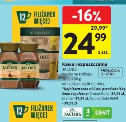 Kawa rozpuszczalna Jacobs Cronat Gold
