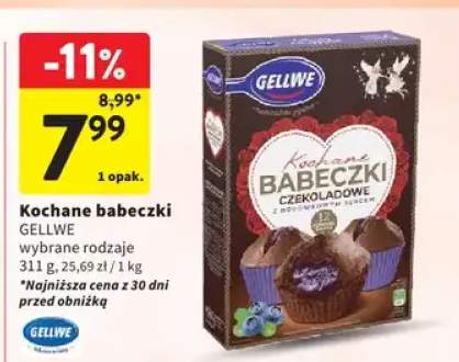 Kochane babeczki czekoladowe z borówkowym sercem GELLWE