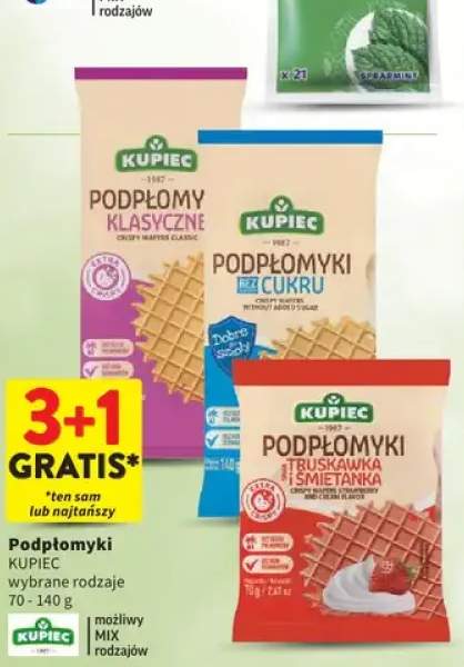Podpłomyki truskawka i śmietanka Kupiec