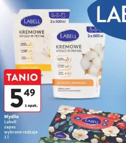 Kremowe mydło w płynie Labell delikatna bawełna zapas