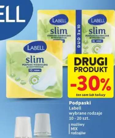 Podpaski higieniczne ze skrzydełkami Labell slim DUO