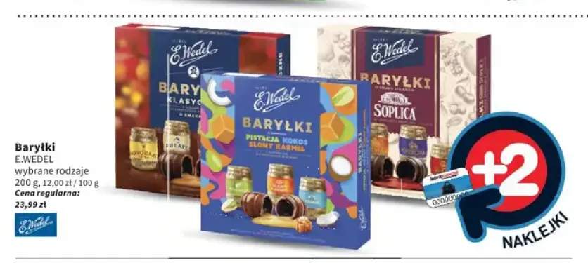 Baryłki pistacja kokos słony karmel E.Wedel