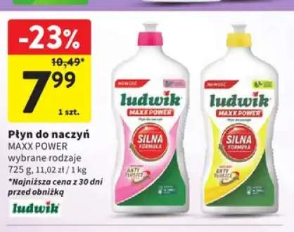 Płyn do naczyń Ludwik Maxx Power Silna Formuła żółty