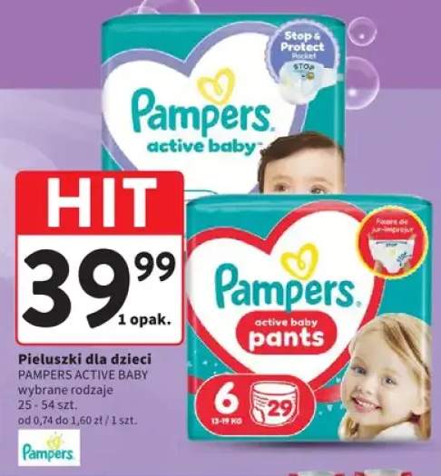Pieluszki dla dzieci PAMPERS ACTIVE BABY pants