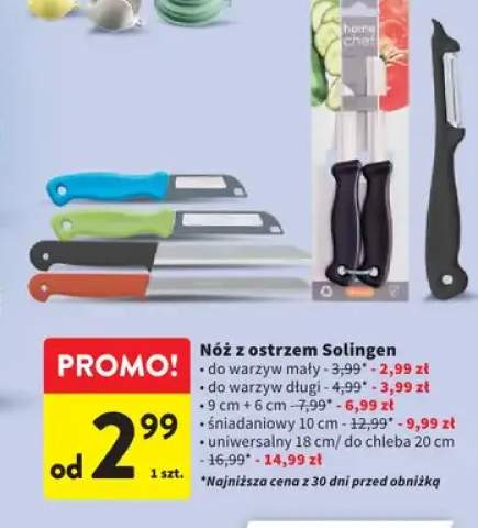 Nóż z ostrzem Solingen do warzyw długi