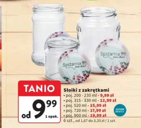 Słoiki z zakrętkami ALTOM DESIGN 6-pak 720ml