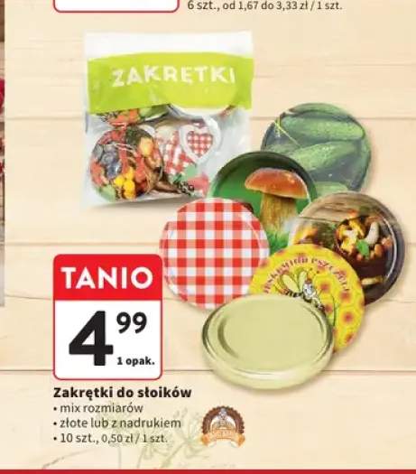Zakrętki do słoików z nadrukiem 10-pak