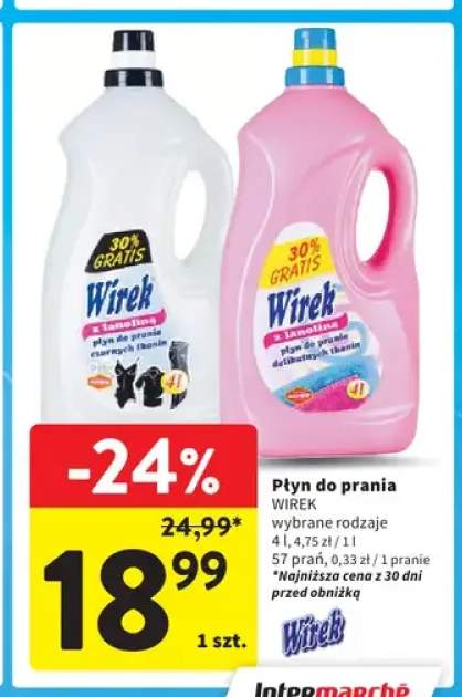 Płyn do prania delikatnych tkanin z lanoliną Wirek