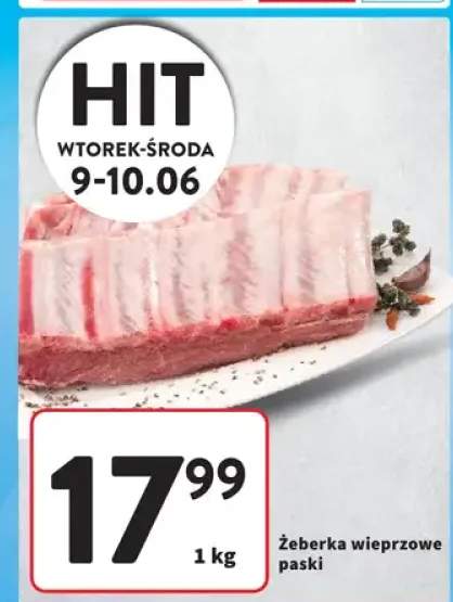 Żeberka wieprzowe paski