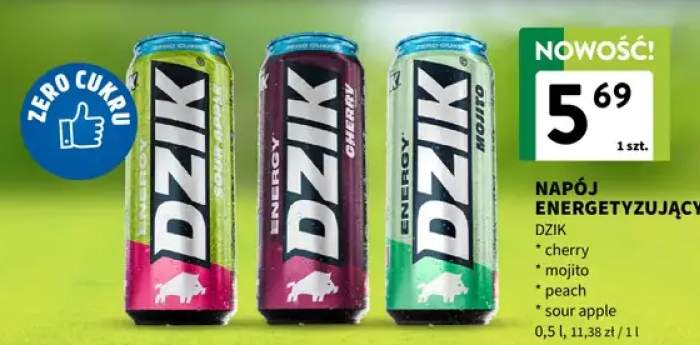 Napój energetyzujący Dzik sour apple