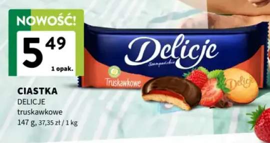 Ciastka Delicje Szampańskie truskawkowe