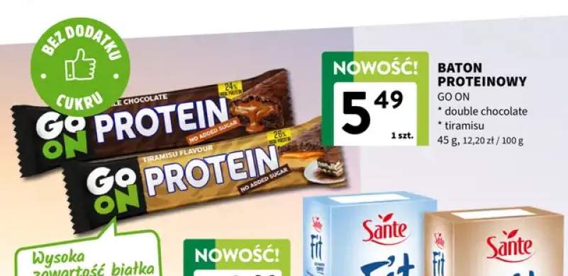 Baton proteinowy GO ON double chocolate