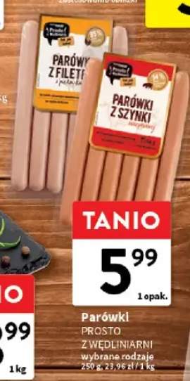 Parówki z szynki wieprzowe Prosto z Wędliniarni