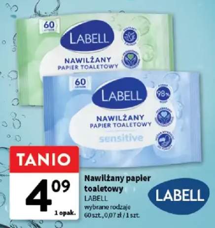 Nawilżany papier toaletowy Labell sensitive
