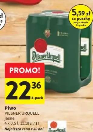Piwo Pilsner Urquell Jasne 4-pak 500 ml