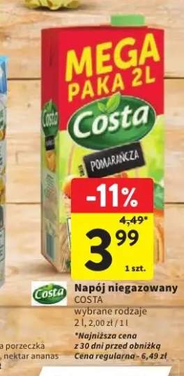 Napój niegazowany Costa