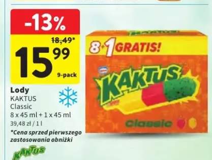 Lody Kaktus Classic 9-pak