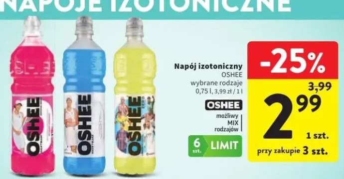 Napój izotoniczny OSHEE żółty