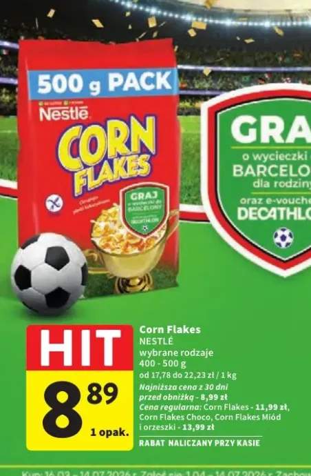 Płatki kukurydziane Nestlé Corn Flakes Choco