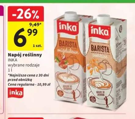Napój roślinny Inka Barista migdałowe