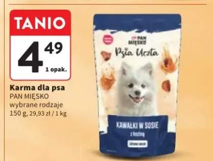 Karma dla psa Pan Mięsko Psia Uczta kawałki w sosie z koziną