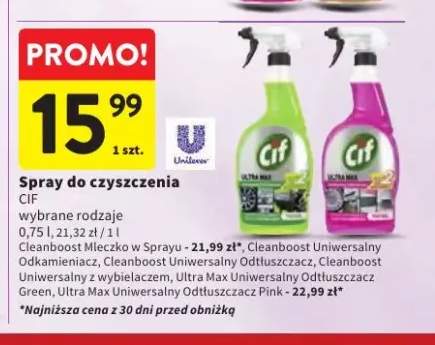 Spray do czyszczenia Cif Ultra Max Uniwersalny Odtłuszczacz Green