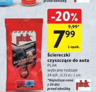 Ściereczki czyszczące do auta Plak