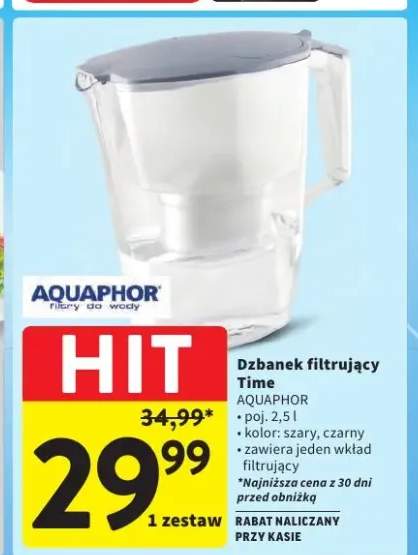 Dzbanek filtrujący AQUAPHOR Time 2,5 l