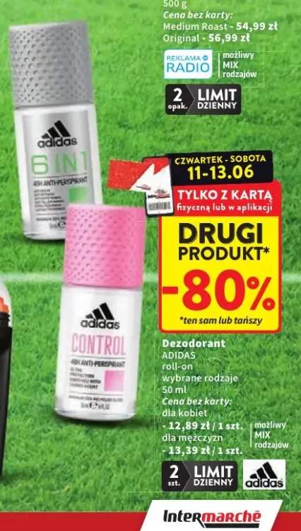 Dezodorant roll-on Adidas 6 in 1 +1 wariant