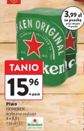 Piwo Heineken wybrane rodzaje 4-pak 500 ml