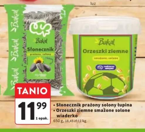 Słonecznik prażony solony w łupinie Bakal +1 wariant