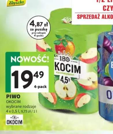 Piwo Okocim 180 Kocim Kwaśne Jabłko 4-pak