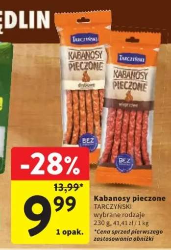 Kabanosy pieczone drobiowe Tarczyński +1 wariant