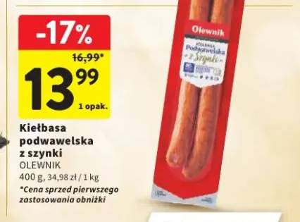 Kiełbasa podwawelska z szynki Olewnik