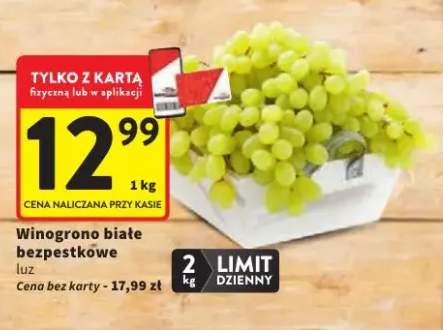 Winogrono białe bezpestkowe luz