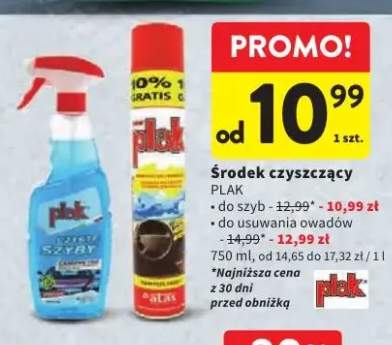Środek czyszczący do szyb Plak +1 wariant