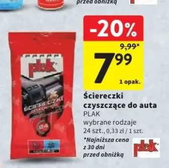 Ściereczki czyszczące do auta Plak