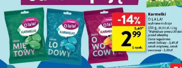 Karmelki smak lodowy O la la! +2 warianty