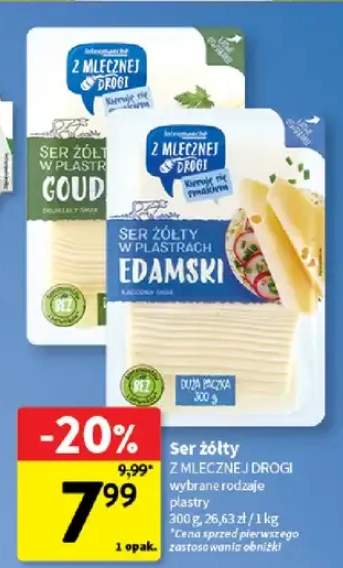 Ser żółty w plastrach Gouda Z Mlecznej Drogi +1 wariant