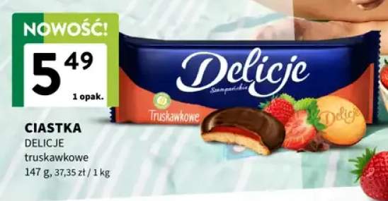 Ciastka Delicje Szampańskie truskawkowe