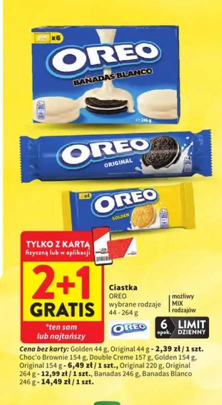 Ciastka Oreo Golden +5 wariantów