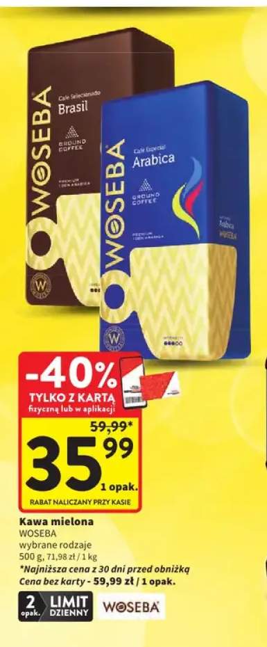 Kawa mielona Woseba Brasil +1 wariant