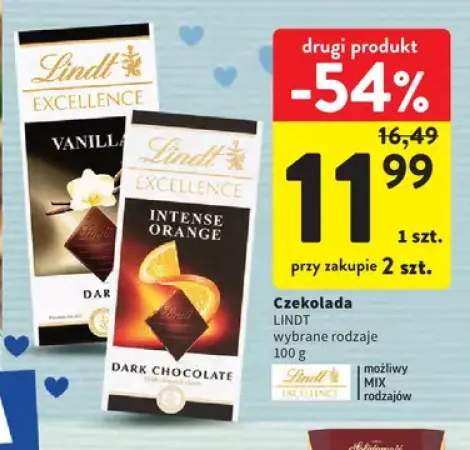 Czekolada Lindt Excellence Vanilla +2 warianty