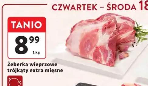 Żeberka wieprzowe trójkąty extra mięsne