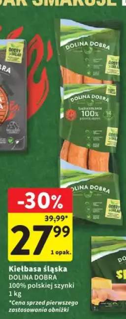 Kiełbasa śląska Dolina Dobra 100% polskiej szynki