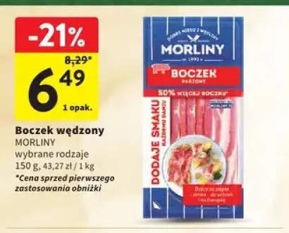 Boczek wędzony parzony Morliny